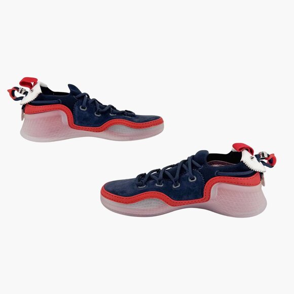 Christian Louboutin Arpoador Navy Drawstring Sneakers Size 39.5 US 9.5 Women's - Picture 12 of 16